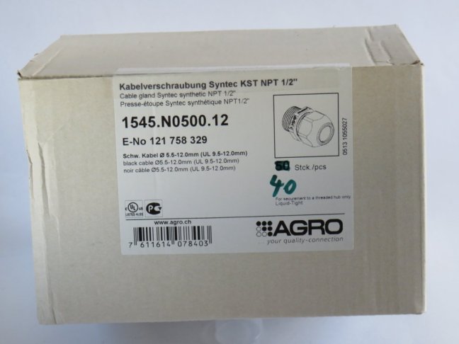 AGRO Syntec cable gland KST NPT 1/2",Nr.1545.N0500.12