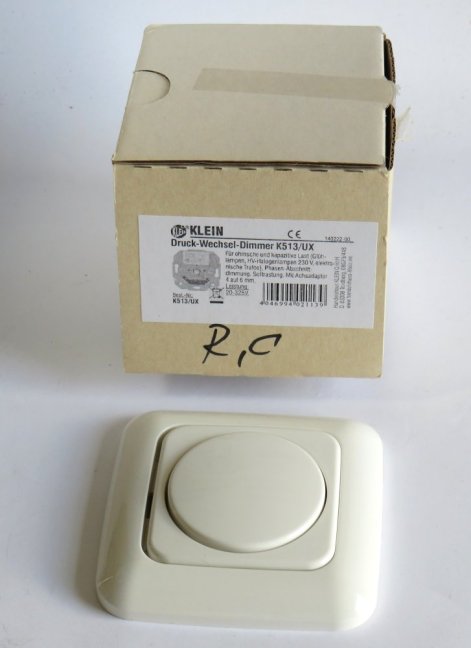KLEIN push-button -dimmer K513/UX,20-325W,incl.cover