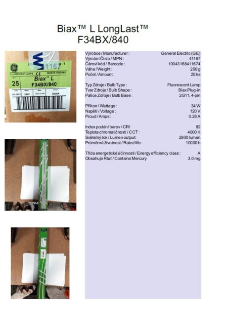 GE Biax™ L LongLast™ F34BX/840, No.41167