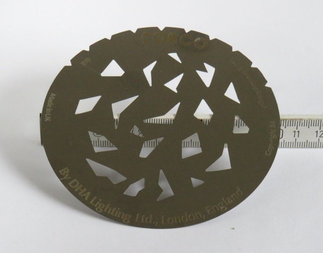 Rosco Steel Gobo - Sharp Breakup (Large),Gr.A,Nr.77810 (A810)