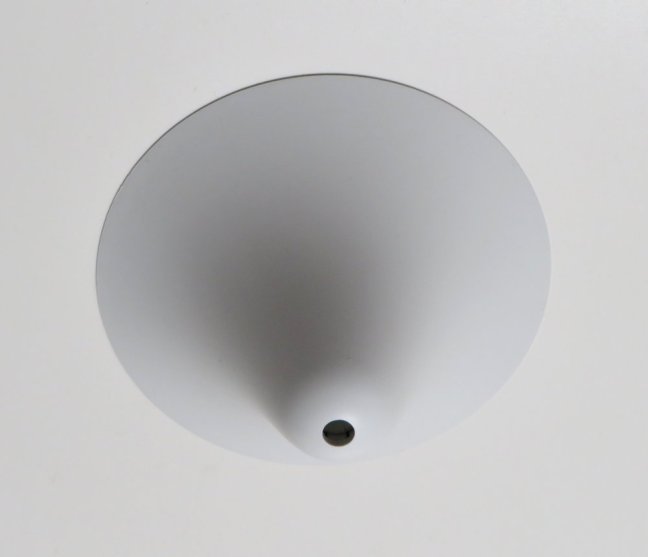 PLUX / Less'n'more ceiling canopy, matte white incl.plug-in connection, cable in the center, plastic, D 115 x H 75mm-KOPIE