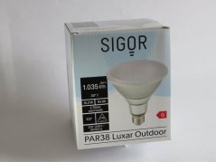 SIGOR LED LUXAR PAR38,230V/15,2W-2700°K,E27,IP65,dimmable No.5785801