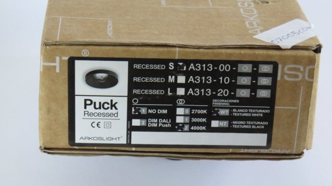 ARKOSLIGHT Downlight Puck S white inkl.Netzteil,4000°K,Nr.A3130012WT