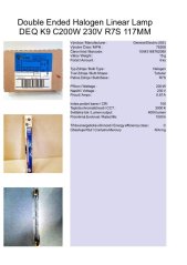 GE Halogen Linear Lamp DEQ K9 C200W 230V R7S 117mm, No.76208