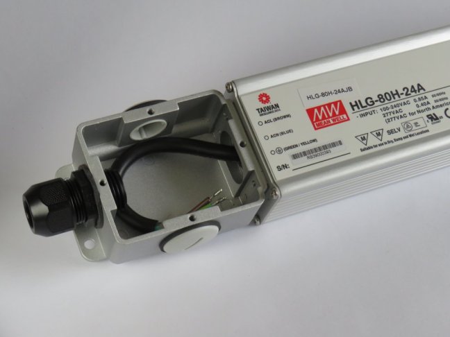 MEANWELL LED driver HLG-80H-24AJB,230V/24VDC-80W incl.Boxes IP65