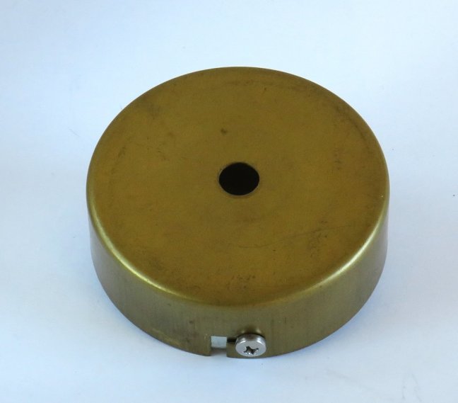 Ceiling canopy-brass 80x25mm incl. bracket, No. 2810-0080-2500-3101