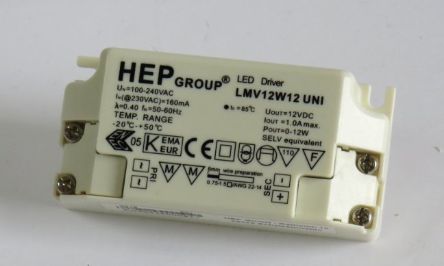 HEP LED Netzteil LMV12W12 UNI 230V/12VDC-12W