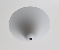 PLUX / Less'n'more ceiling canopy, matte white incl.plug-in connection, cable in the center, plastic, D 115 x H 75mm-KOPIE