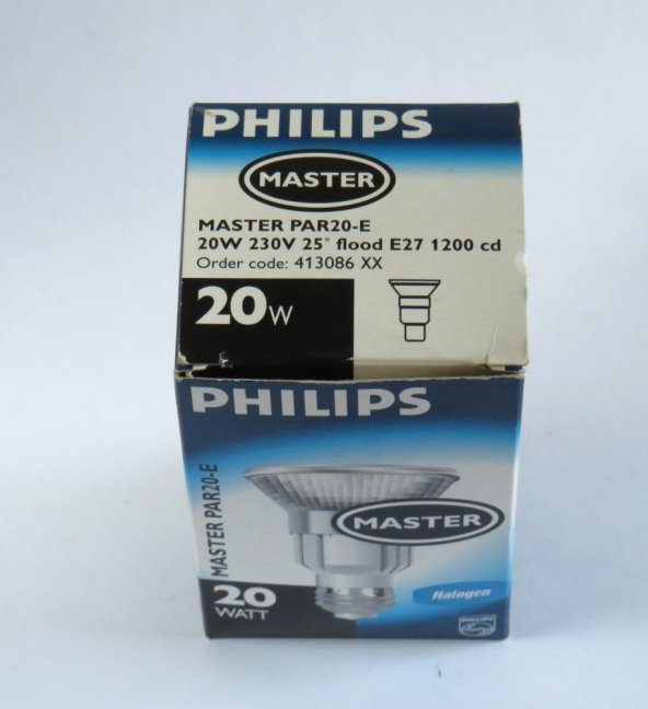PHILIPS MASTER PAR20-E,230V/20W,flood-25°,E27,Nr.413086