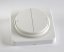 Casambi Bluetooth wall switch, round, white, 2 channels, No. 808926/RWR2EBTW - battery-free