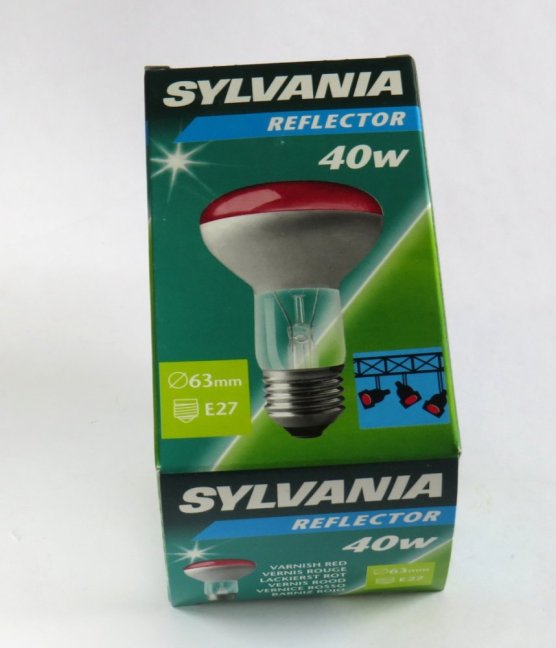 SYLVANIA Reflector 230V/40W-E27,red, No.0015663
