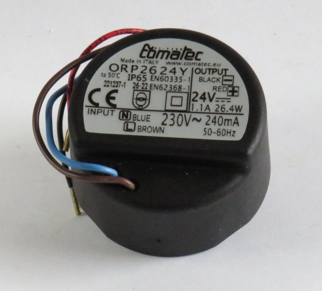 COMATEC LED driver ORP2624YRA,230V/24VDC- 26W,Nr.221237-1