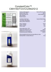 GE ConstantColor™ CMH150/T/UVC/U/942/G12, No.20014