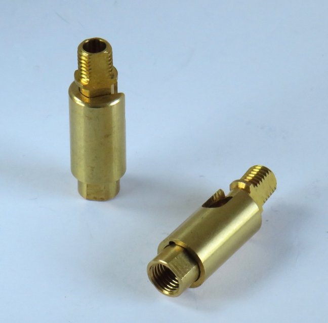 Dreh-Kipp-Gelenk 13x41mm M8x1-IG/AG Messing,Nr.2035-1341-0081-3101