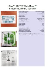 GE Biax™ 2D™/E Watt-Miser™ F382D/830/4P BL1/20 WM,No.75067