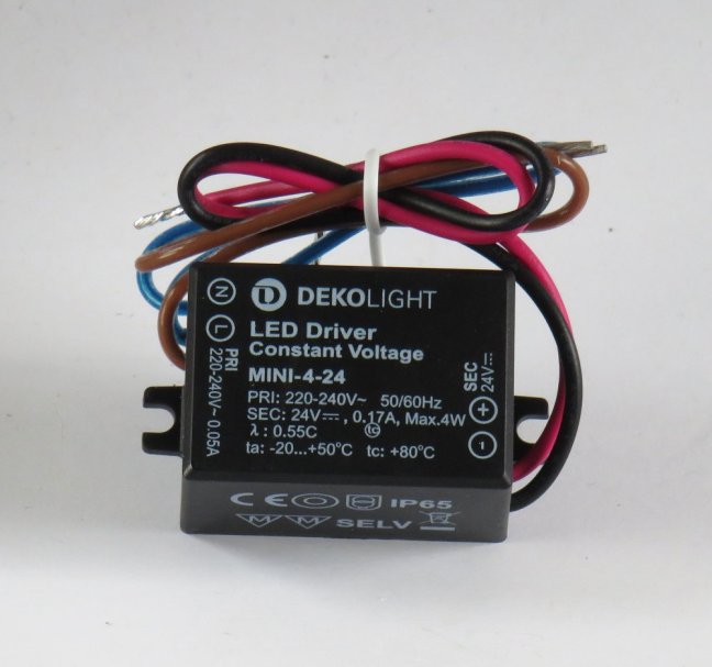 Deko Light Mini-Netzteil 230V/24VDC-4W,IP65,MM,SELV,Nr.872128