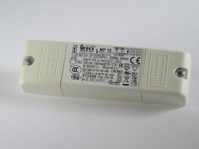 TCI LED Multi-Driver MP15 230V/60-360mA,ENEC,max.15W/360mA,16 current