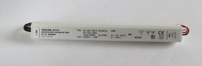 TRIDONIC LED driver LED 0010 K301 230-240V/10VA,IP65,Nr.86456206
