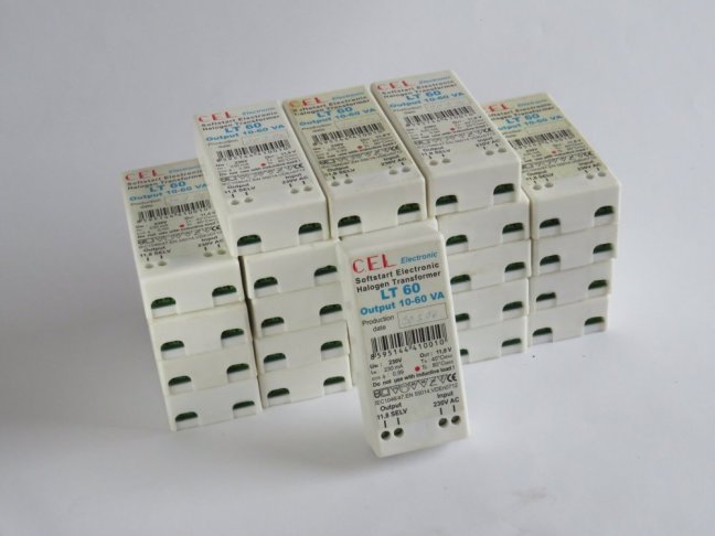 CEL el. Mini-Transformer LT60 230V/12V/10-60W, 80x37x18mm,used