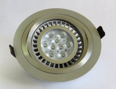 DEKO LIGHT Deckeneinbauleuchte, EPART inkl.Innenring,alu-gebürstet,Nr.110105+110111