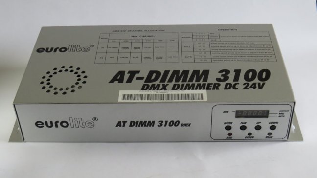 LED Dimmer STEINIGKE/EUROLITE AT-DIMM 3100DMX/RGB 230V/24VDC-320W,100W per channel
