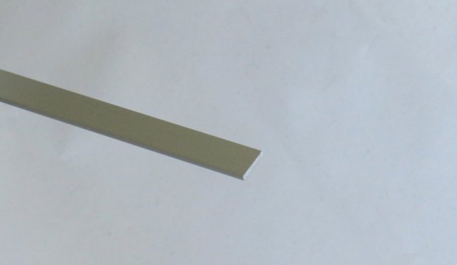 Aluprofil flach eloxiert 2x10x3000mm !