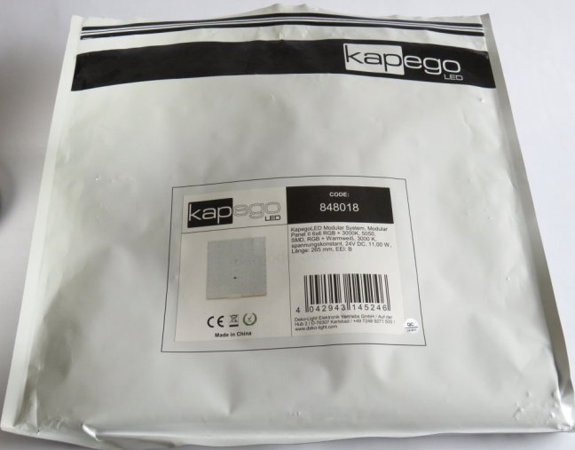 Deko Light/Kapego LED Modul RGB+3000°K-24VDC/11W,6x6 LED/265x265mm,Nr.848018