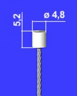 Reutlinger Draht-Seil (lanko)Ø1,5/1500 mm mit Nippel 07,Nr.296107150