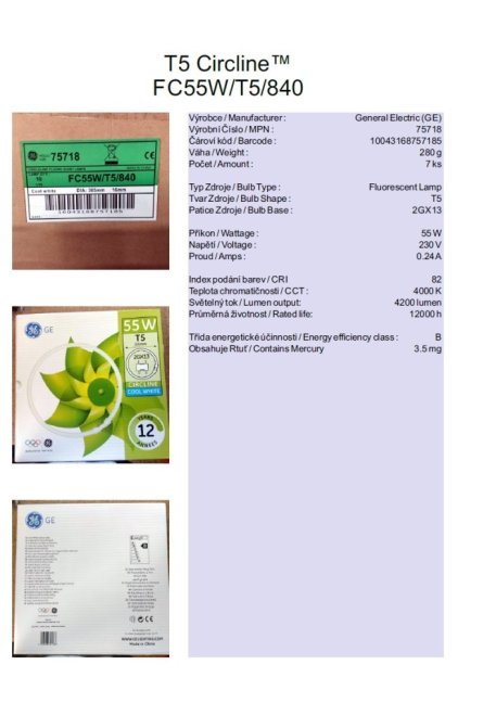 GE T5 Circline™ FC55W/T5/840,No.75718