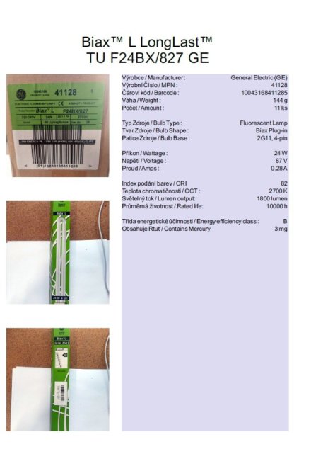 GE Biax™ L LongLast™ TU F24BX/827 GE,Nr.41128