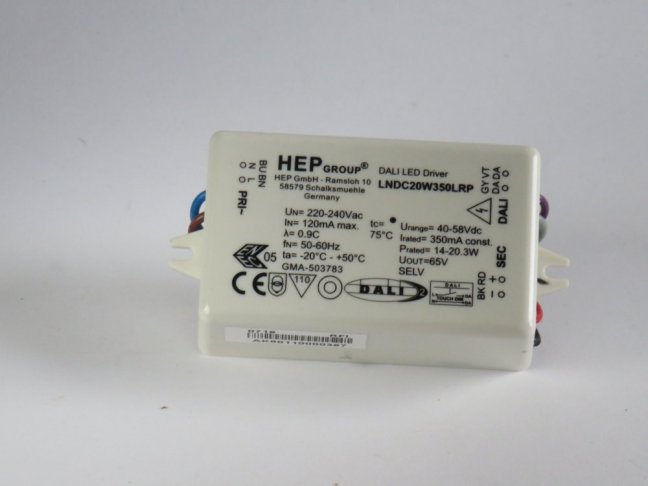 LED driver HEP-DALI 230V/350mA,LNDC20W350LRP, Touch Dim