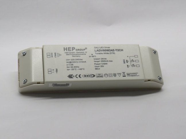 HEP LADV60W24VZ-T2CH DALI-2 DT8/tunable white/TouchDIM