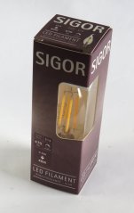 SIGOR LED LUXAR Filament 230V/4W-2700°K,E14, dimmbar, Nr.6134101-KOPIE