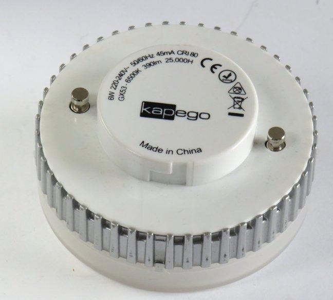 KAPEGO LED 230V/6W GX53, 6500°K, 75mm, No.4042943193835