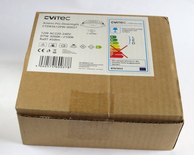 Artemi Pro Downlight white 12W incl.driverl,2100-3000K,Ra97