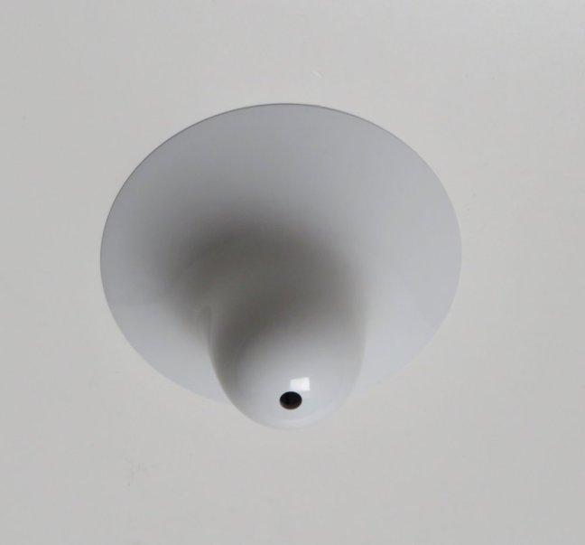 Deckenbaldachin PLUX / Less'n'more weiß glänzend inkl.Steckvorrichtung, Kabel mittig, Kunststoff, D 115 x H 75mm