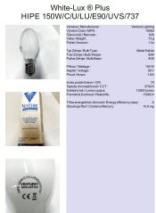 Venture Lighting White-Lux ® Plus HIPE 150W/C/U/LU/E90/UVS/737,Nr.10082