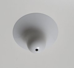Deckenbaldachin PLUX / Less'n'more weiß glänzend mit Steckvorrichtung, Kabel mittig, Kunststoff, D 115 x H 75mm