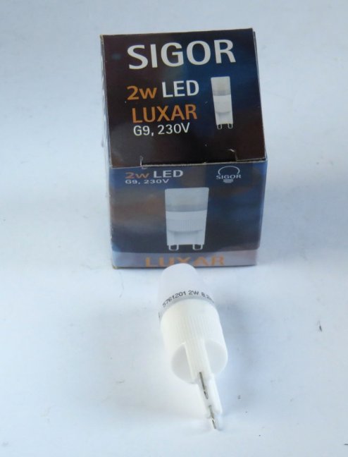 SIGOR LED LUXAR 230V/2W-2700°K,G9,nicht dimmbar Nr.5761201