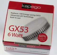 KAPEGO LED 230V/6W GX53, 6500°K, 75mm, No.4042943193835