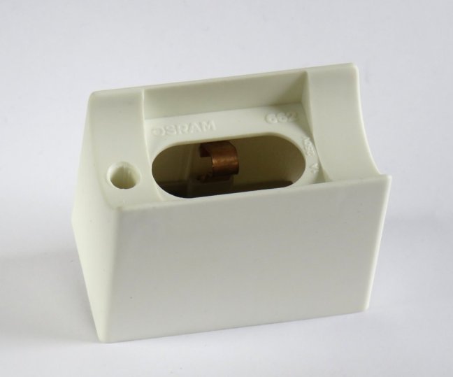 OSRAM Socket 662/Set, for Linestra, Ralina, Philinea, etc. (S14s, with two bases)