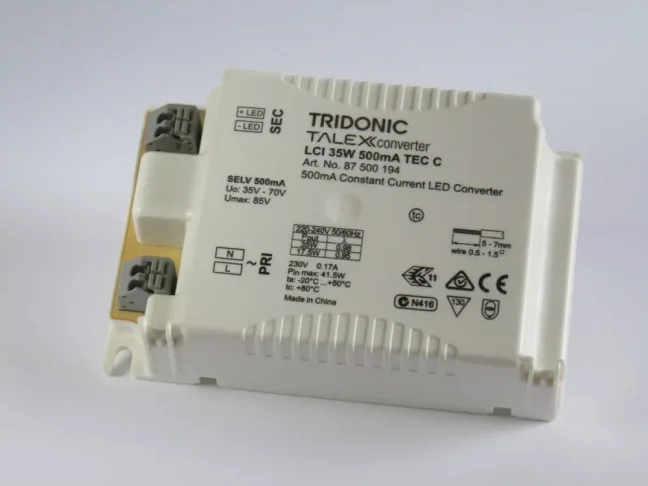 TRIDONIC LED Driver LCI35W TEC C 230V/35-70V/500mA,ENEC,Nr.87500194