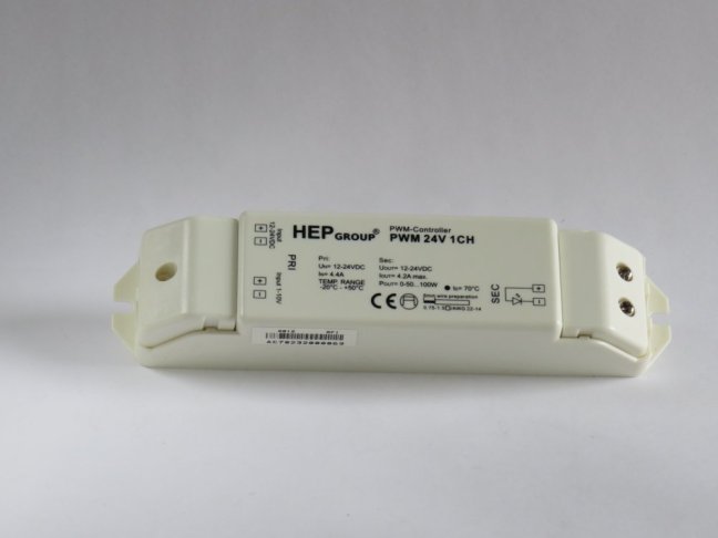 HEP dimmer PWM24V 1CH,12-24VDC/4,2A-100W/1-10V