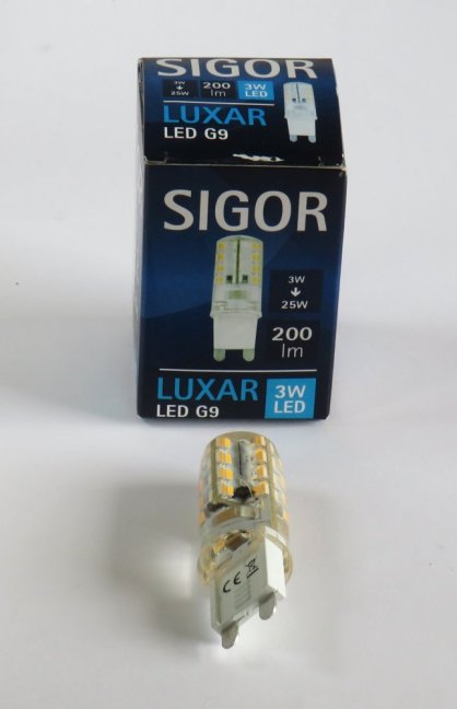 SIGOR LED LUXAR 230V/3W-2700°K,G9,nicht dimmbar Nr.5761301