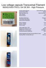 GE LV capsule M29/Q10/6V/TR/CL G4 GE BX, No.34720