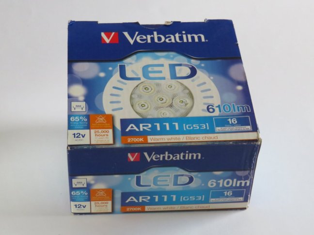 VERBATIM LED AR111 12VAC/DC-16W 25°,2700°K,white cover,no dimmable